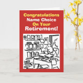 Altersrente für männliche Büroangestellte Karte (Gelbe Blume)