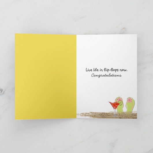 Altersruhegeld drehend Sand Karte (Innenseite)