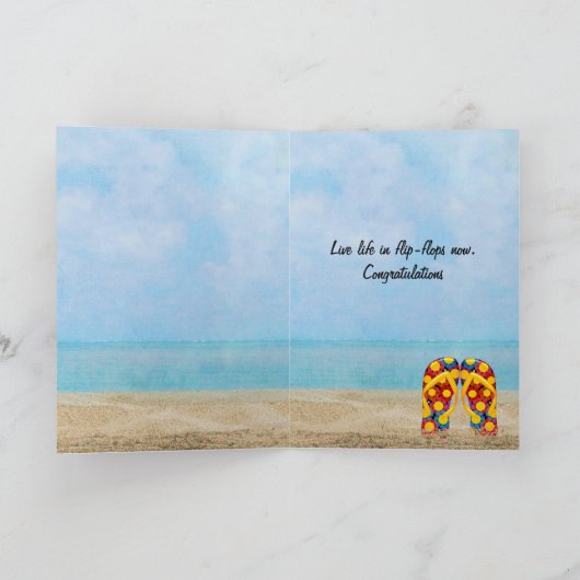 Altersruhegeld drehend Sand Karte (Innenseite)