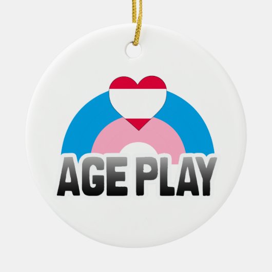 ALTERSSPIELRAINBOW KERAMIKORNAMENT (Vorne)