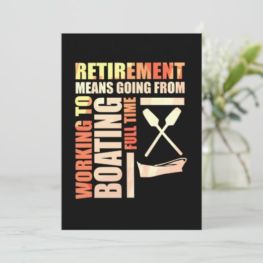 Altersversorgung: Arbeiten mit dem Boot Einladung (Stehend Vorderseite)