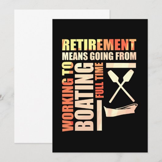 Altersversorgung: Arbeiten mit dem Boot Einladung (Vorne/Hinten)