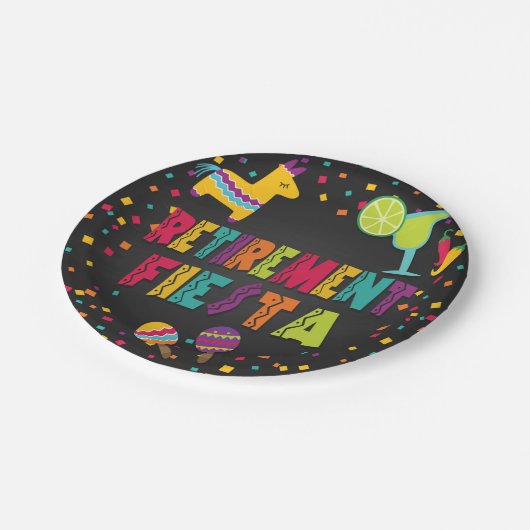 Altersversorgung Fiesta - Papierplatte Pappteller (Schrägansicht)