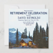 Altersversorgung - rustikale Hütte - Party Einladu Einladung (Vorderseite)