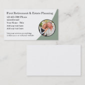 Altersversorgung und Anwesen Planung Visitenkarten Visitenkarte (Vorne/Hinten)