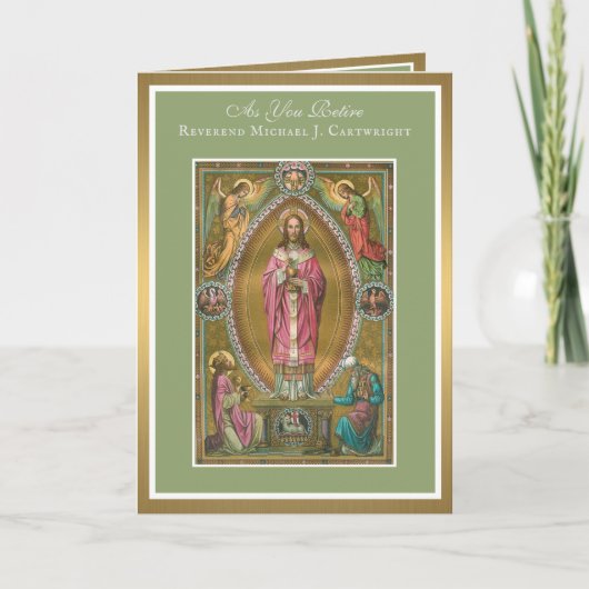 Altersvorruhestand Jesus Altar Card Karte (Vorderseite)