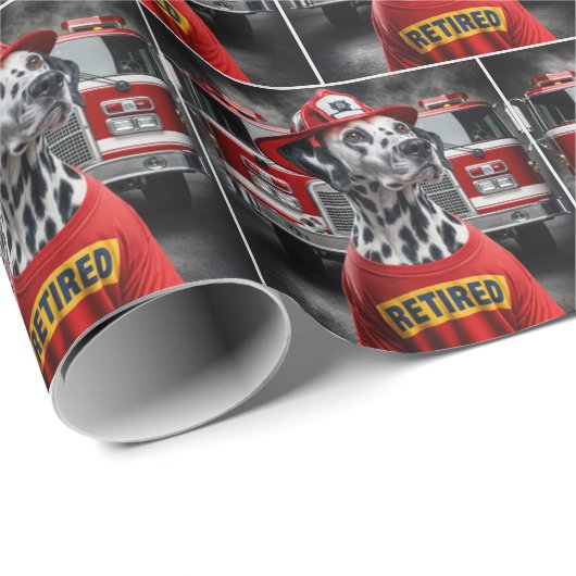 Altersvorsorge - Dalmierung mit einem Feuerwehrhel Geschenkpapier (Rolleneckpunkt)