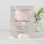 Altersvorsorge Elegantes Foto Stilvoll Einladung (Stehend Vorderseite)