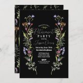 Altersvorsorge Frauen Wildblumen Blumenditsy Dunke Einladung (Vorne/Hinten)