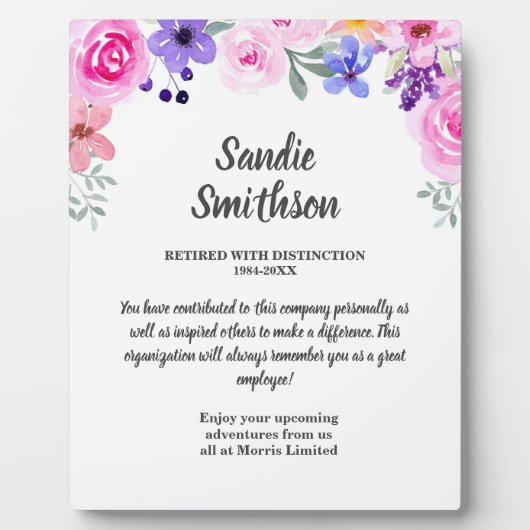 Altersvorsorge für Chef, Angestellter, lange Diens Fotoplatte (Vorderseite)