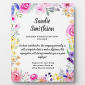 Altersvorsorge für Chef, Angestellter, lange Diens Fotoplatte (Vorderseite)