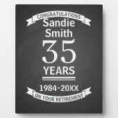 Altersvorsorge für Chef, Angestellter, lange Diens Fotoplatte (Vorderseite)