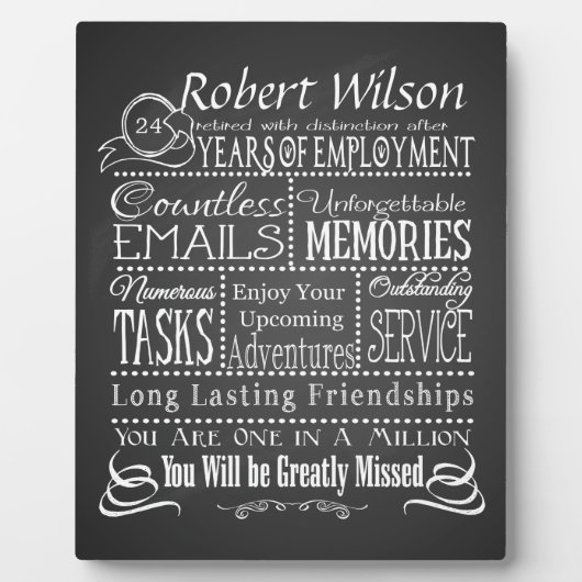 Altersvorsorge für den Chef, lange Dienstzeit Fotoplatte (Vorderseite)