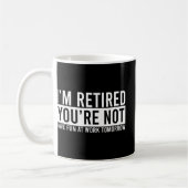 Altersvorsorge Geschenk für Rentner Kaffeetasse (Links)