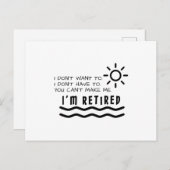 Altersvorsorge Geschenke Funny für Männer Frauen V Postkarte (Vorne/Hinten)