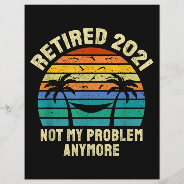 Altersvorsorge Geschenke Vintag erschöpft 2021 Briefbogen (Vorderseite)