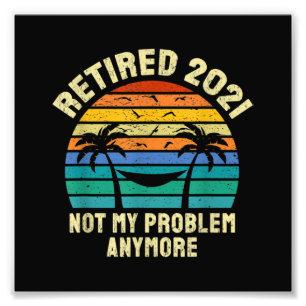 Altersvorsorge Geschenke Vintag erschöpft 2021 Fotodruck