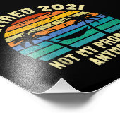 Altersvorsorge Geschenke Vintag erschöpft 2021 Fotodruck (Ecke)