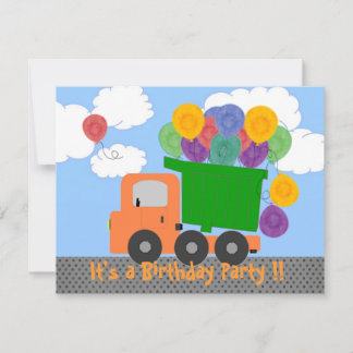 Altersvorteil des Lastwagens Geburtstagsaufenthalt Einladung