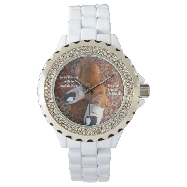 Altersvorteil-Ingwer-Katzenklappen Armbanduhr (Vorderseite)