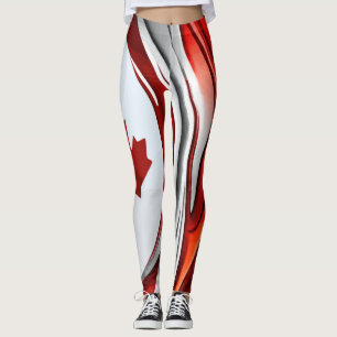 Altertes Ahornleaf: Eine kreative kanadische Drehu Leggings