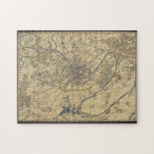 Altertümliche Landkarte von Paris 252 Stücke Puzzle