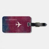 altertümliche Weltkarte mit dem Namen schöne Reise Gepäckanhänger (Rückseite horizontal)