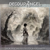 Altertümlicher asiatischer Krieger - Decoupage - Seidenpapier