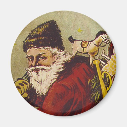 Altertümlicher Weihnachtsmann Magnet (Vorne)