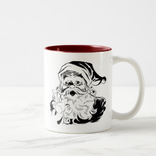 Altertümlicher Weihnachtsmann Zweifarbige Tasse
