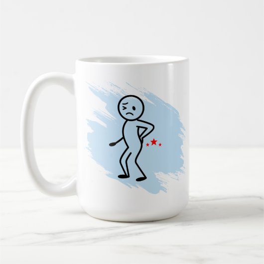 Alterungsbedingter Rückenschmerz Humor Benutzerdef Kaffeetasse (Links)