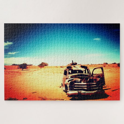 Altes abandoniertes Auto Puzzle (Horizontal)