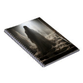 Altes abandoniertes Haus Beängstigende Geister auf Notizblock (Rechte Seite)