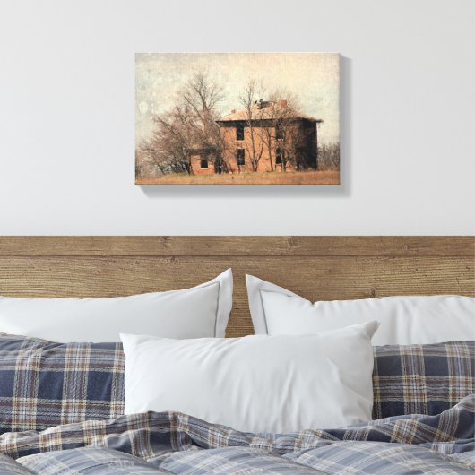 Altes Abandred House Leinwanddruck (Insitu (Schlafzimmer))