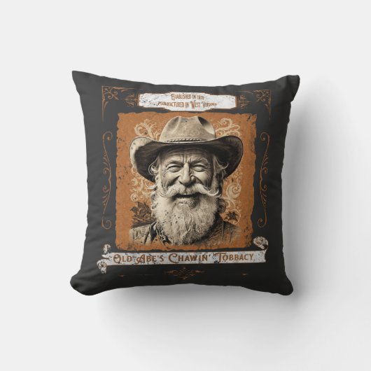 Altes Abes Chawin' Tobacci Kissen (Vorderseite)