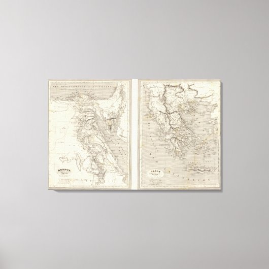 Altes Ägypten, antikes Griechenland Leinwanddruck (Vorderseite)