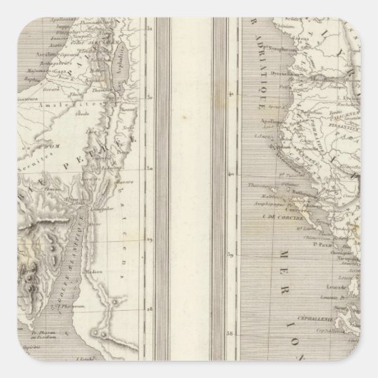 Altes Ägypten, antikes Griechenland Quadratischer Aufkleber (Vorderseite)