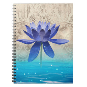 Altes Ägypten Gestyled Magic Blue Lotus Blume Notizblock