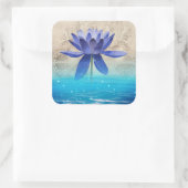 Altes Ägypten Gestyled Magic Blue Lotus Blume Quadratischer Aufkleber (Tasche)
