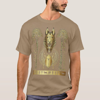 Altes Ägypten Gott Anubis Ankh Scarab Hieroglyphs T-Shirt