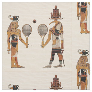 Altes Ägypten-Gott-Tennis-lustiges Gewebe Stoff