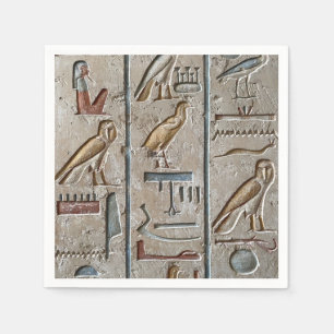 Altes Ägypten graviert Einzigartig Hieroglyphisch Serviette