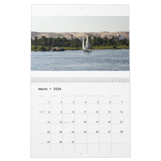 Altes Ägypten Große Pyramide Sphinx Giza Pharoah Kalender (Mär 2026)