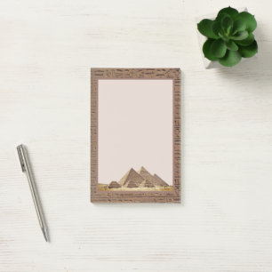 Altes Ägypten Hieroglyphen auf Imitaten Sandstone Post-it Klebezettel