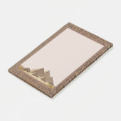 Altes Ägypten Hieroglyphen auf Imitaten Sandstone Post-it Klebezettel (angewinkelt)