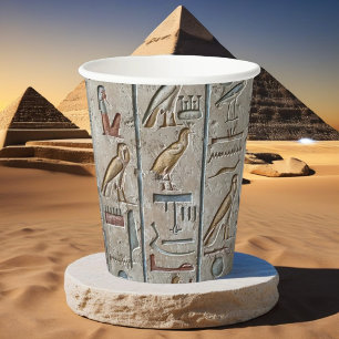 Altes Ägypten Hieroglyphen Graviertes Einzigartige Pappbecher