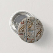 Altes Ägypten Hieroglyphisch eingraviert einzigart Button (Vorne & Hinten)
