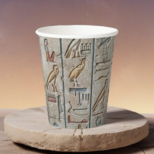 Altes Ägypten Hieroglyphisch eingraviert einzigart Pappbecher