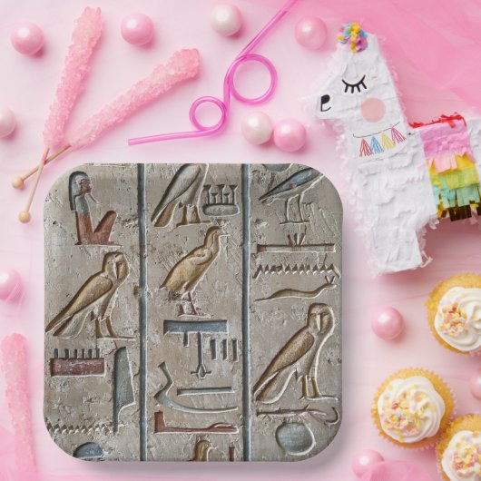 Altes Ägypten Hieroglyphisch eingraviert einzigart Pappteller (Party)