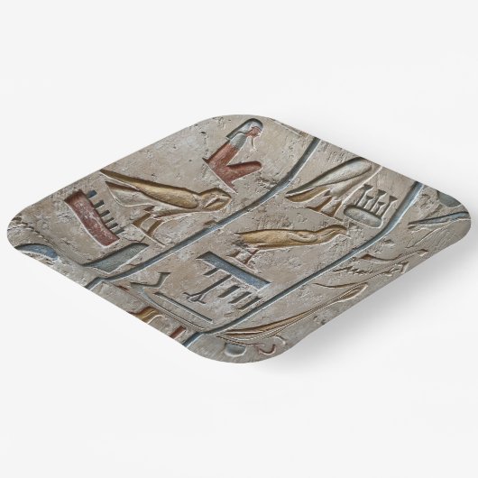 Altes Ägypten Hieroglyphisch eingraviert einzigart Pappteller (Gewinkelt)